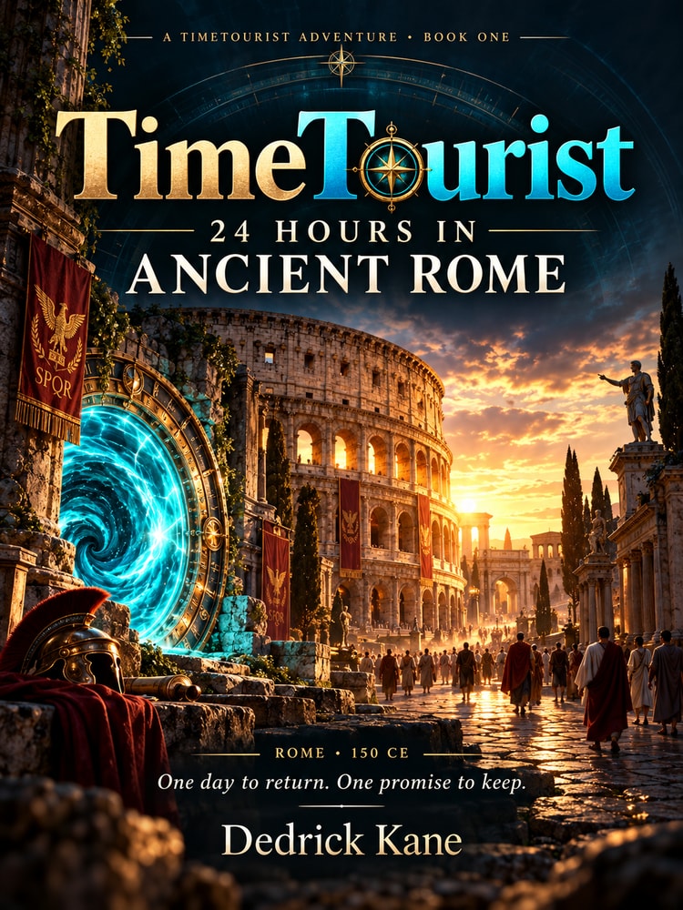 TimeTourist: 24 Hours in Ancient Rome, by Dedrick Kane — forthcoming book cover